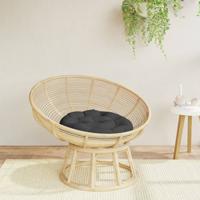 Zitkussen rond Ø 60x11 cm oxford stof zwart