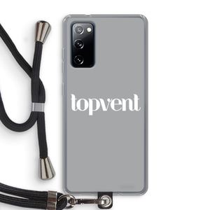 Topvent Grijs Wit: Samsung Galaxy S20 FE / S20 FE 5G Transparant Hoesje met koord