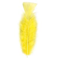 Sierveren - 50x - geel - 17 cm - knutselveertjes - decoratie/hobbymateriaal
