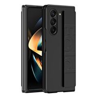 Lunso - Samsung Galaxy Z Fold5 hoes met polsband - wrist strap - Zwart
