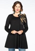 Yoek Tuniek wide bottom strik Paris | Zwart | Maat 50/52