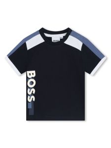 BOSS Kidswear t-shirt en coton à logo imprimé - Bleu