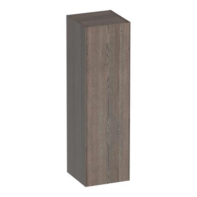 Brauer Inspire - Hoge Kast - 120 cm - 1 Deur - Greeploos - Linksdraaiend - Lamellen Eiken Zwart