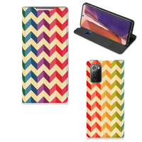 Samsung Galaxy Note20 Hoesje met Magneet Zigzag Multi Color