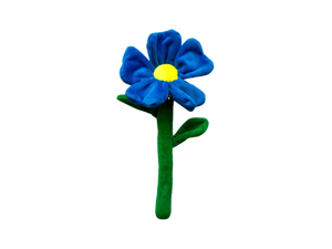 Karlie Honden- of kattenspeelgoed (pluche bloem/blauw)