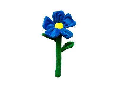 Karlie Honden- of kattenspeelgoed (pluche bloem/blauw)