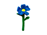 Karlie Honden- of kattenspeelgoed (pluche bloem/blauw)
