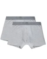 2-pak Jongens boxershorts Organic - Biologisch katoenen kinder onderbroeken - Zwart - Grijs - Donkerblauw - 116 - Onderbroek - Ondergoed - 116 - -