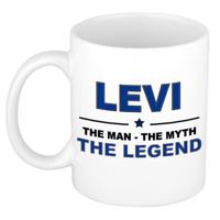 Levi cadeau mok - man myth legend - naam koffiemok - 300 ml - collega - vaderdag