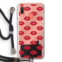 Lips: Samsung Galaxy A20e Transparant Hoesje met koord