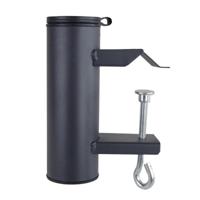 Pro Garden Parasolhouder voor balkon - antraciet - metaal - parasolbevestiging - max 3,8 cm