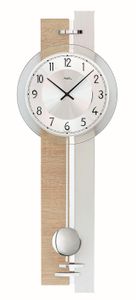 AMS W7441 Wandklok met slinger Sonoma-Aluminium 67 cm hoog