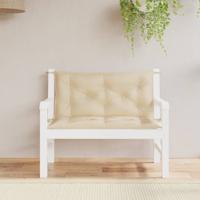 Tuinbankkussens 2 st 100x50x7 cm oxford stof beige - thumbnail