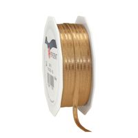 1x Luxe bronzen satijnen lint rollen 0,3 cm x 50 meter cadeaulint verpakkingsmateriaal   -