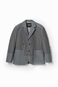 Hybride blazer met zakken - BLACK - XL