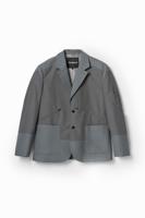 Hybride blazer met zakken - BLACK - XL - thumbnail