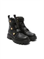 Balmain Kids bottines en cuir - Noir