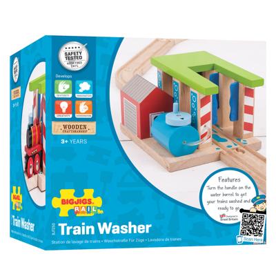 Bigjigs houten rails wasstraat voor treinen