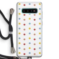 Bollen: Samsung Galaxy S10 Plus Transparant Hoesje met koord