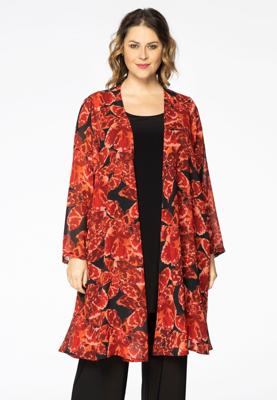 Yoek Vest-blouse LILLE | Rood | Maat 58/60