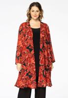 Yoek Vest-blouse LILLE | Rood | Maat 54/56