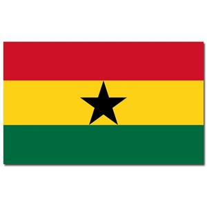 Vlag Ghana - 90 x 150 cm - polyester - versiering - feestartikelen