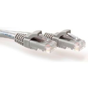 ACT Grijze 0,5 meter LSZH U/UTP CAT6A patchkabel met RJ45 connectoren