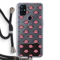 Lipjes: OnePlus Nord N10 5G Transparant Hoesje met koord