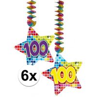 Hangversiering 100 jaar 6 stuks