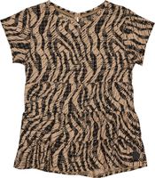 LEVV Meisjes blouse - Tess - AOP Camel zebra