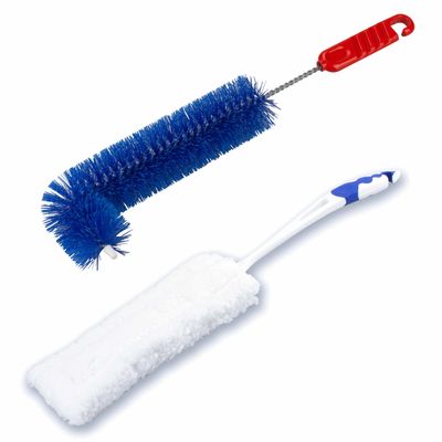 2- Delige verwarming/radiator schoonmaakset blauw/wit