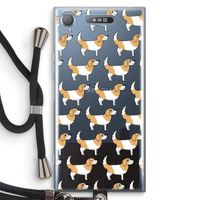 Doggy: Sony Xperia XZ1 Transparant Hoesje met koord