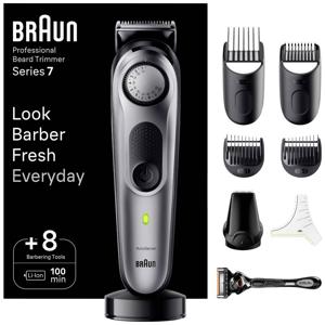 Braun BeardTrimmer 7 Baardtrimmer Series 7 BT7420, Trimmer Met Kapperstools en 100 Minuten Gebruiksduur