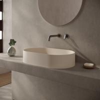 Opbouwwastafel Ideavit Solidthin 60x35x12.5 cm Solid Surface Mat Crème