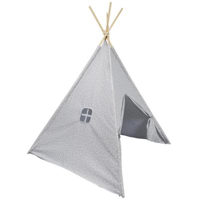 Home Deco Kids Tipi speeltent voor kinderen - 120 x 160 cm - grijs - wigwam Home Deco Kids Tipi speeltent voor kinderen - 120 x 160 cm - grijs - wigwam