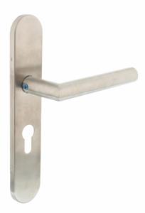 Intersteel Deurkruk Jura hoek 90° op schild profielcilindergat 55mm EN1906/4 - RVS