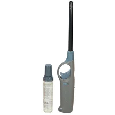 Flame Classics Gasaansteker - lange steel - met navul cilinder - grijs - 25 cm - BBQ/ keuken