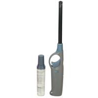 Flame Classics Gasaansteker - lange steel - met navul cilinder - grijs - 25 cm - BBQ/ keuken