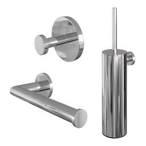 Toiletaccessoire Set Brauer Chrome 3-in-1 met PVD coating Chrome