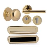 Hardbrass Voordeurset Iris/Sara compleet linkswijzend - PVD messing