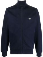 Lacoste cardigan zippé à patch logo - Bleu - thumbnail