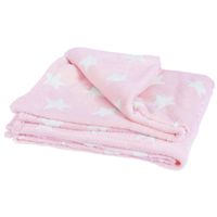 Polyester fleece deken/dekentje/plaid 130 x 160 cm roze - Plaids - thumbnail