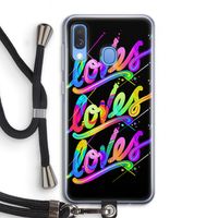 Loves: Samsung Galaxy A40 Transparant Hoesje met koord Loves: Samsung Galaxy A40 Transparant Hoesje met koord