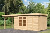 Woodfeeling | Tuinhuis Retola 6 met Overkapping 2,4 en Opslagruimte - thumbnail