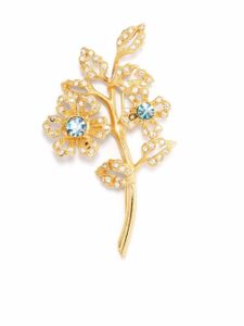 Givenchy Pre-Owned broche feuille à ornements en cristal (années 1990)