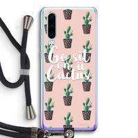 Cactus quote: Huawei P30 Transparant Hoesje met koord