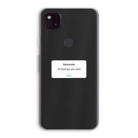 Reminder: Google Pixel 4a 5G Transparant Hoesje Reminder: Google Pixel 4a 5G Transparant Hoesje