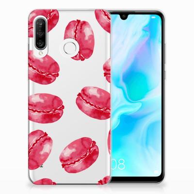 Huawei P30 Lite | Siliconen Case | Pink Macarons