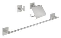 Accessoire set GROHE Start Cube 3-in-1 Met Handdoekhouder Supersteel