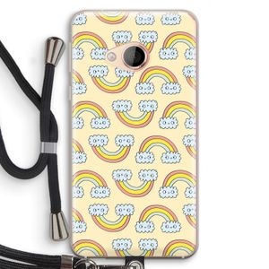 Regenboog: HTC U Play Transparant Hoesje met koord